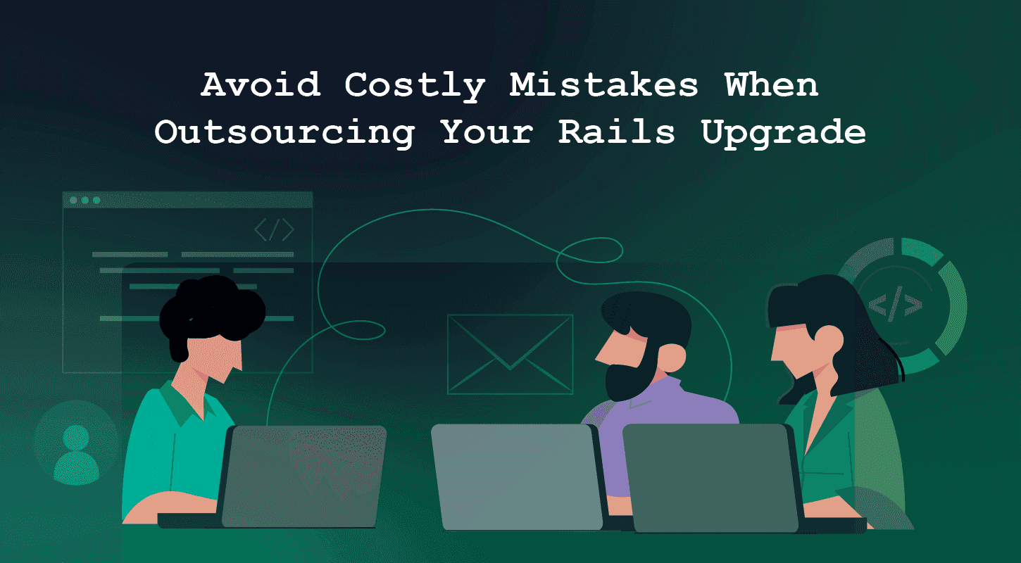 Two men and a woman discussing with their laptop on desk.