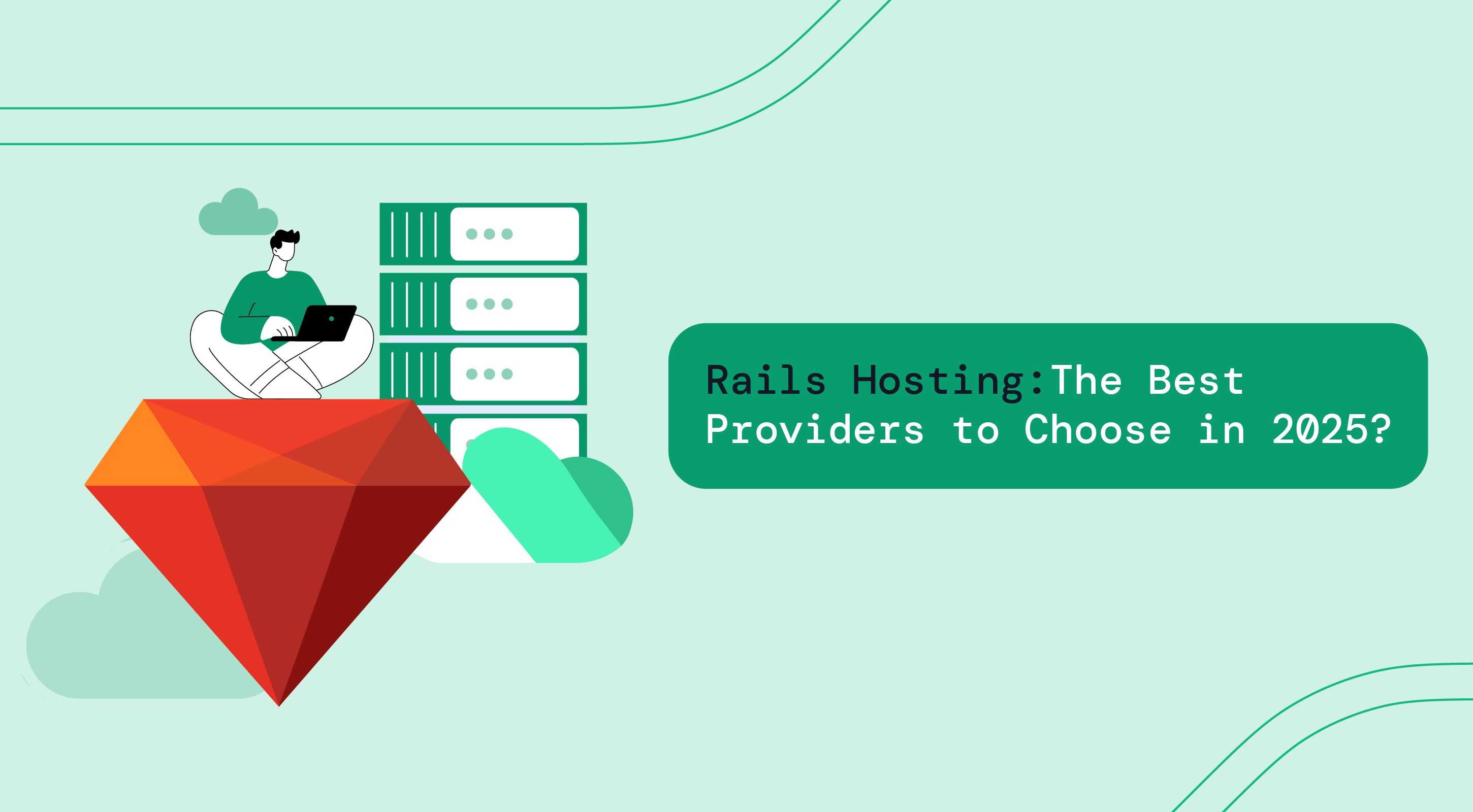 A person with Laptop sitting on top of red ruby gem