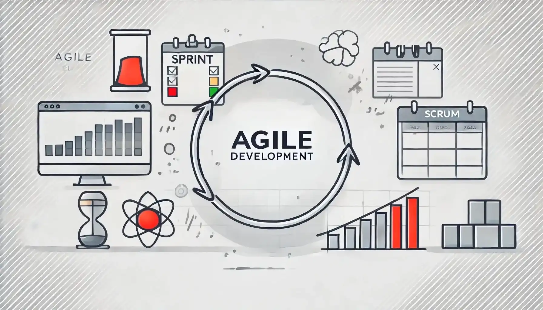Visual showing multiple Agile method icons