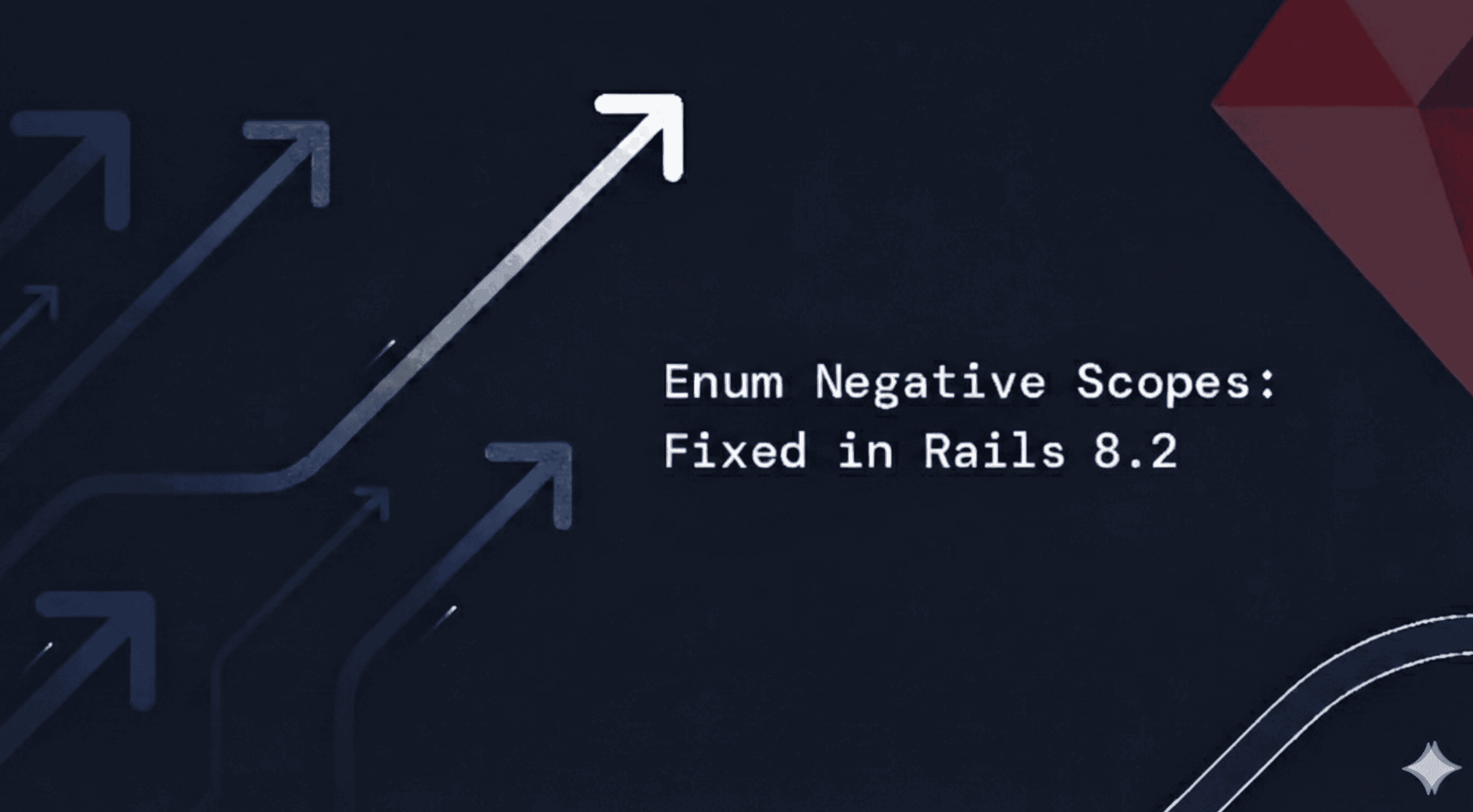 Illustration of Arrows going upwards with partial red gem the other side